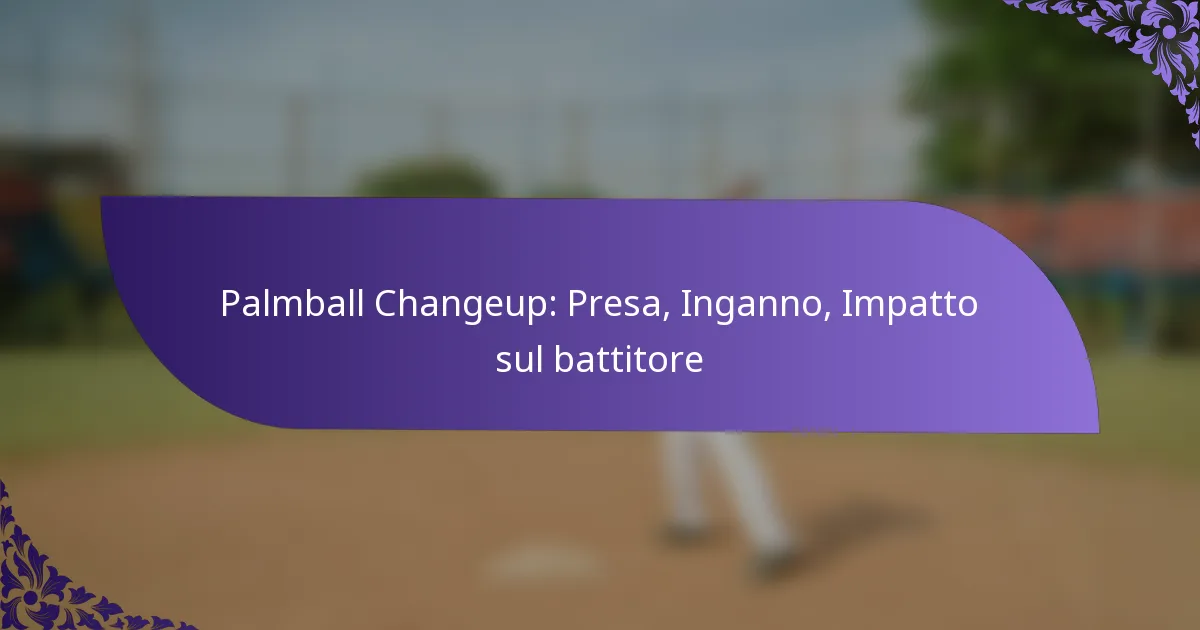 Palmball Changeup: Presa, Inganno, Impatto sul battitore